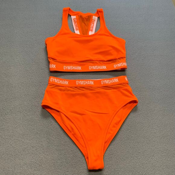 Rare Gymshark Horizon High Waisted Two Piece Swimsuit Bikini Cheeky XS/S (?) - Picture 1 of 7